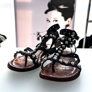 Navy Suede Gladiator Sandal